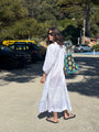 Ingrid White Cotton Voile Dress