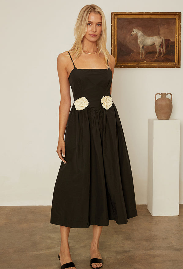 Neroni Dress Black Rosette Ciao Lucia Neroni Dress Black Rosette Ciao Lucia