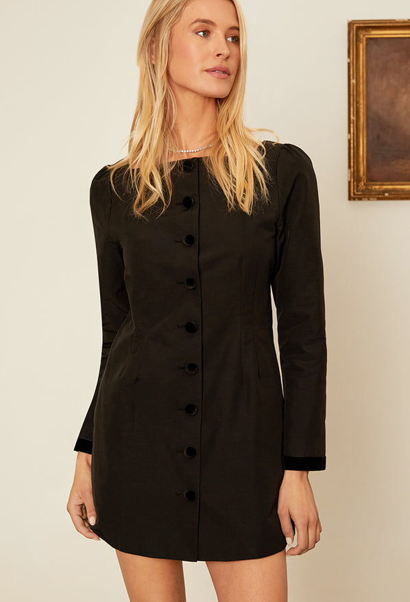 mini button front dress Navy Button Front Mini Shirt Dress - All Dresses
