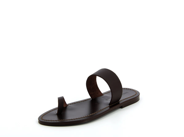 K. Jacques x Ciao Lucia Dextra Brown Toe Ring Sandal