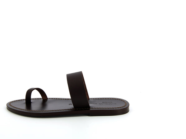 K. Jacques x Ciao Lucia Dextra Brown Toe Ring Sandal