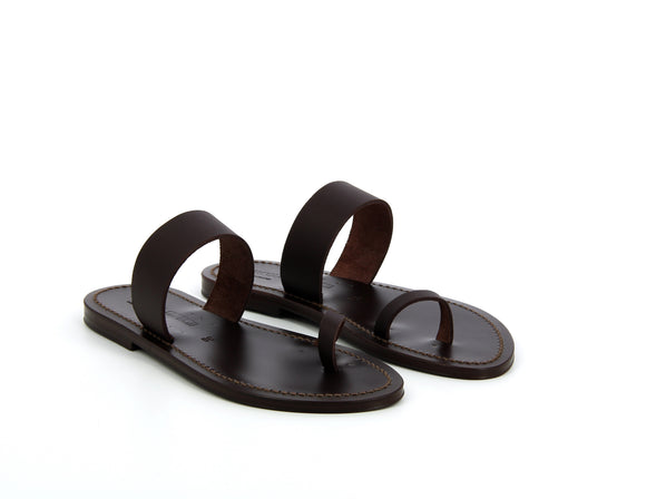K. Jacques x Ciao Lucia Dextra Brown Toe Ring Sandal