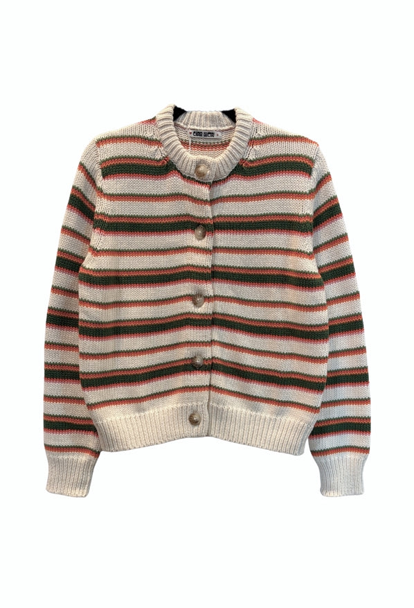 Lorene Venice Stripe Cotton Cardigan