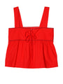 Ander Red Cotton Poplin Lace Top