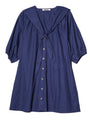 Clara Midnight Cotton Poplin Dress