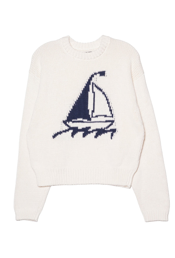 Josette Ivory Cotton Knit Pullover
