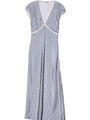 Indine Gingham Silk Dress