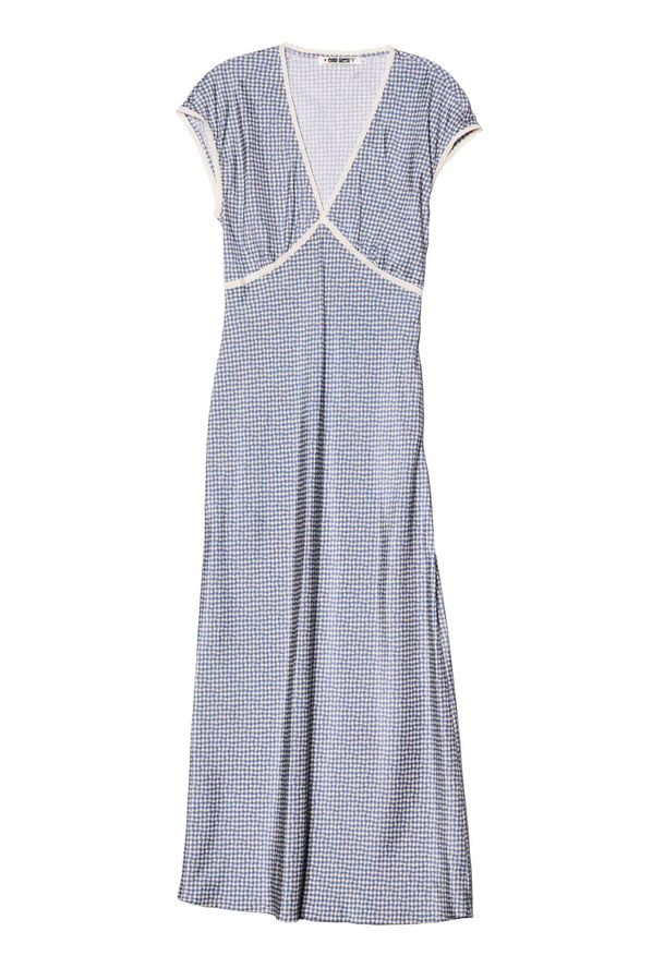Indine Gingham Silk Dress