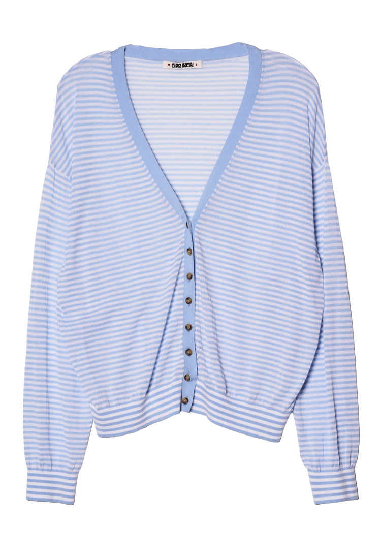 Jorgie Periwinkle Sheer Knit Cardigan – Ciao Lucia