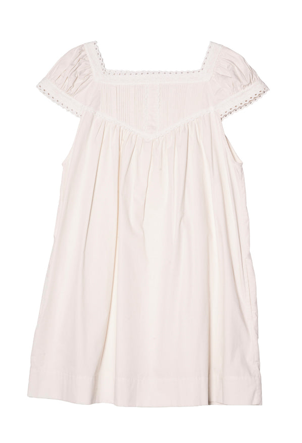 Brynn Ivory Cotton Poplin Dress