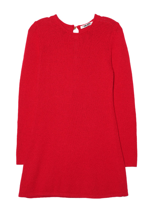 Clea Red Linen Knit Dress