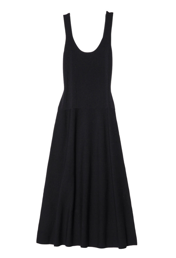 Ivonne Black Sheer Knits Dress