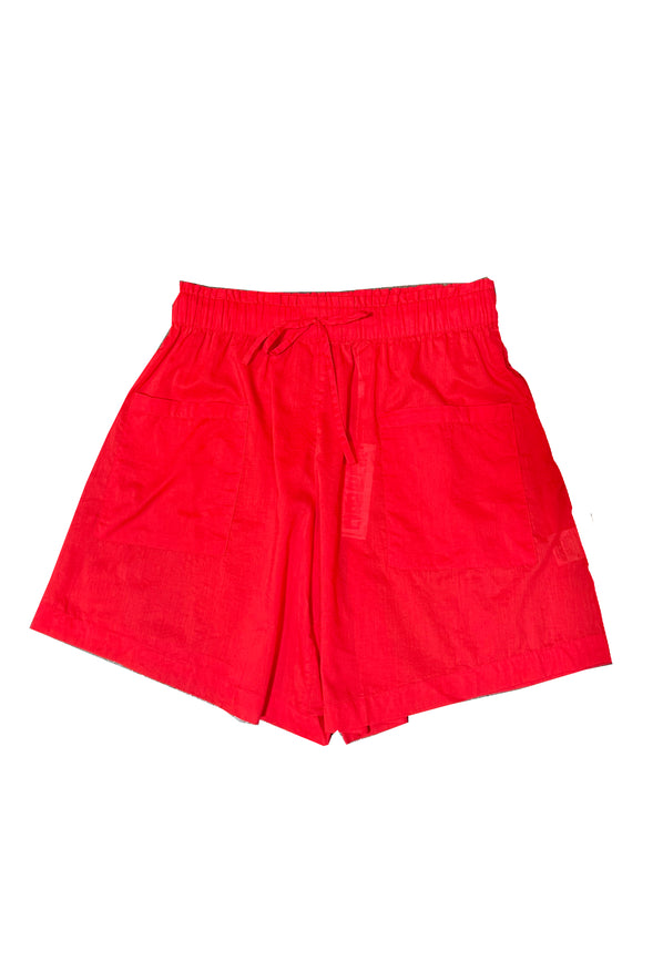 Neria Red Cotton Short