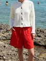 Doris White Cotton Sweater