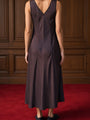 Serena Brown Satin Dress