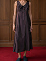 Serena Brown Satin Dress