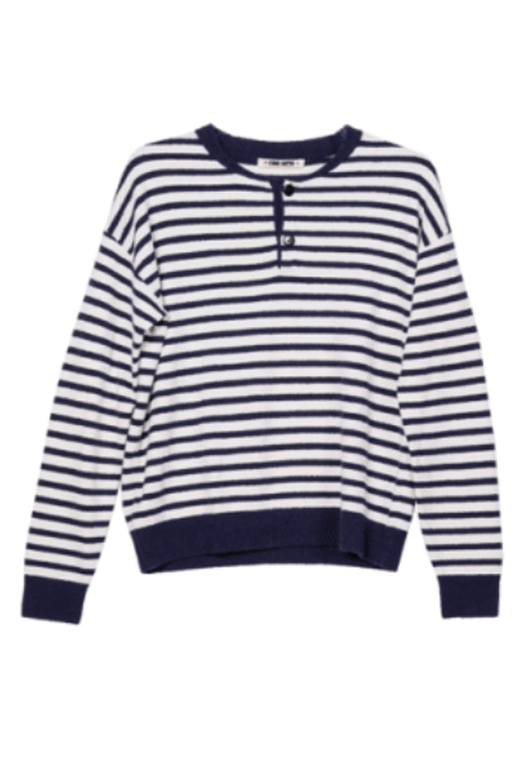 Sidonie Navy + White Stripe Pullover Pre-Order