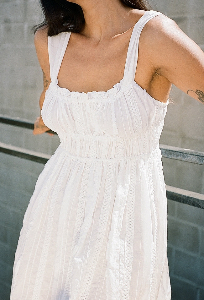 Clara Dress White Lace Cotton