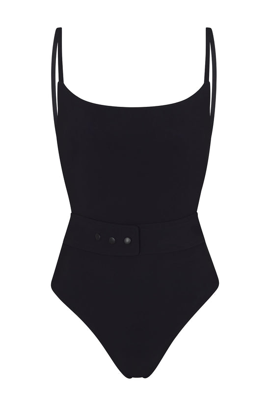 Belted One Piece Black