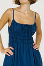 Gabriela Dress Navy Washed Cotton