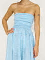 Gia Dress Baby Blue Sustainable Stripe