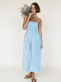 Gia Dress Baby Blue Sustainable Stripe