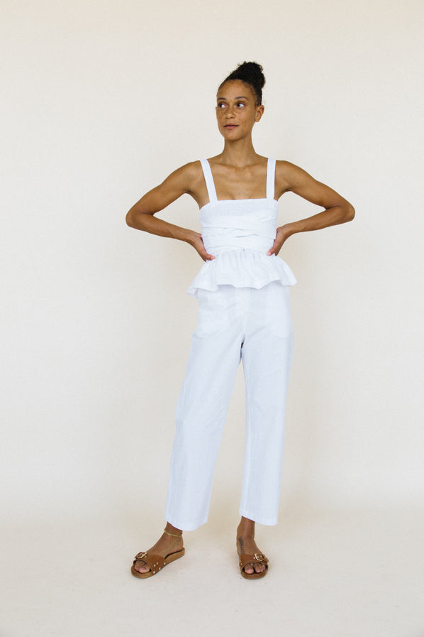 Isla Top White Washed Cotton