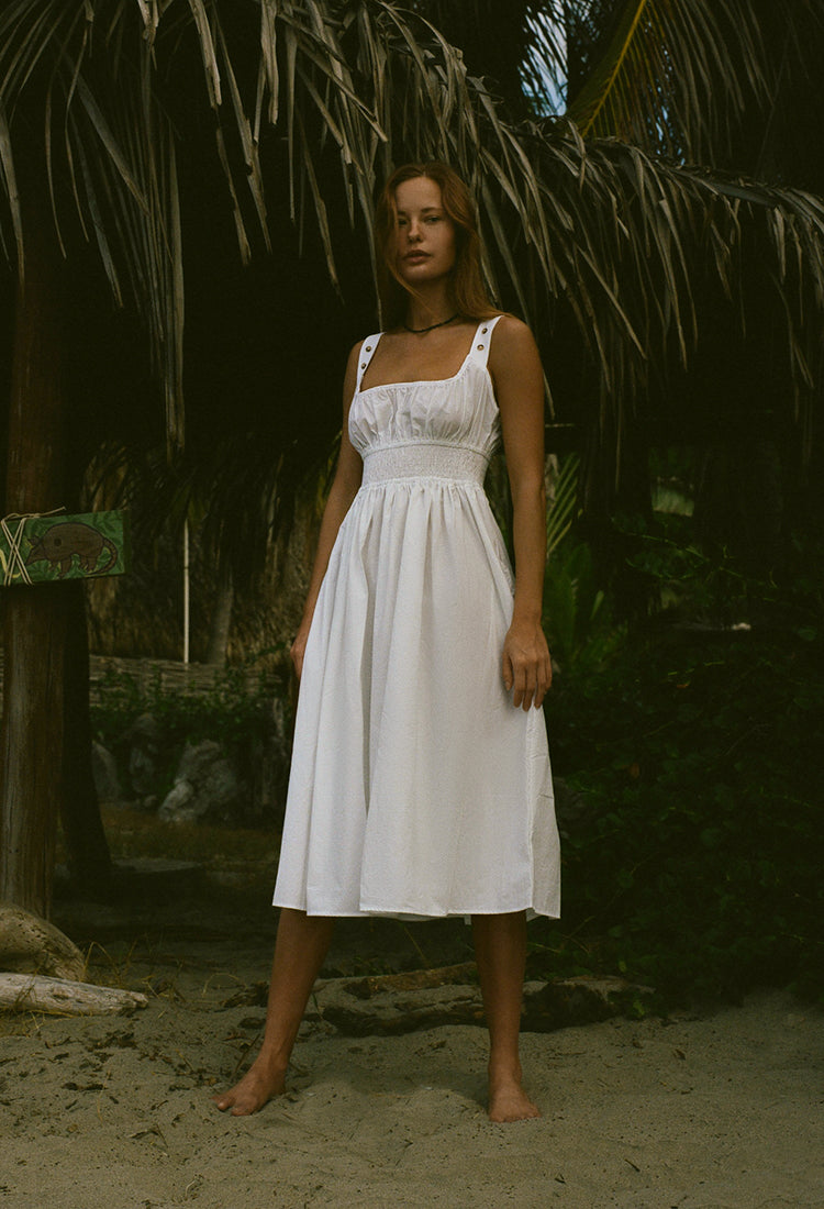 Lara Dress White Cotton