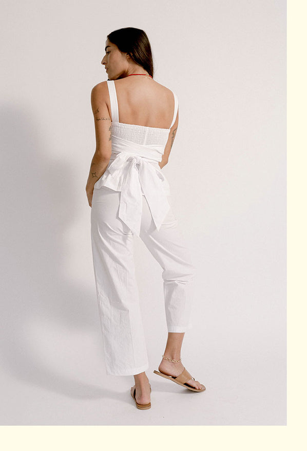 Isla Top White Washed Cotton