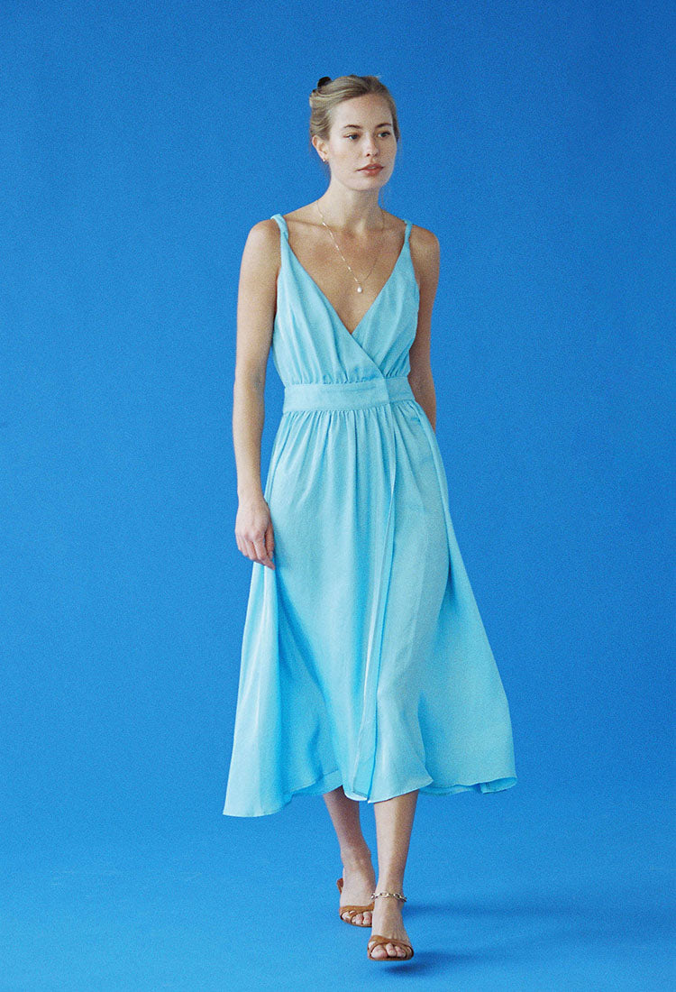 Hydra Dress Sky Blue Sustainable