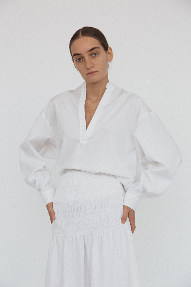Gemma Top White Cotton
