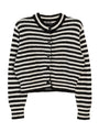 Firenze Black + White Stripe Cardigan