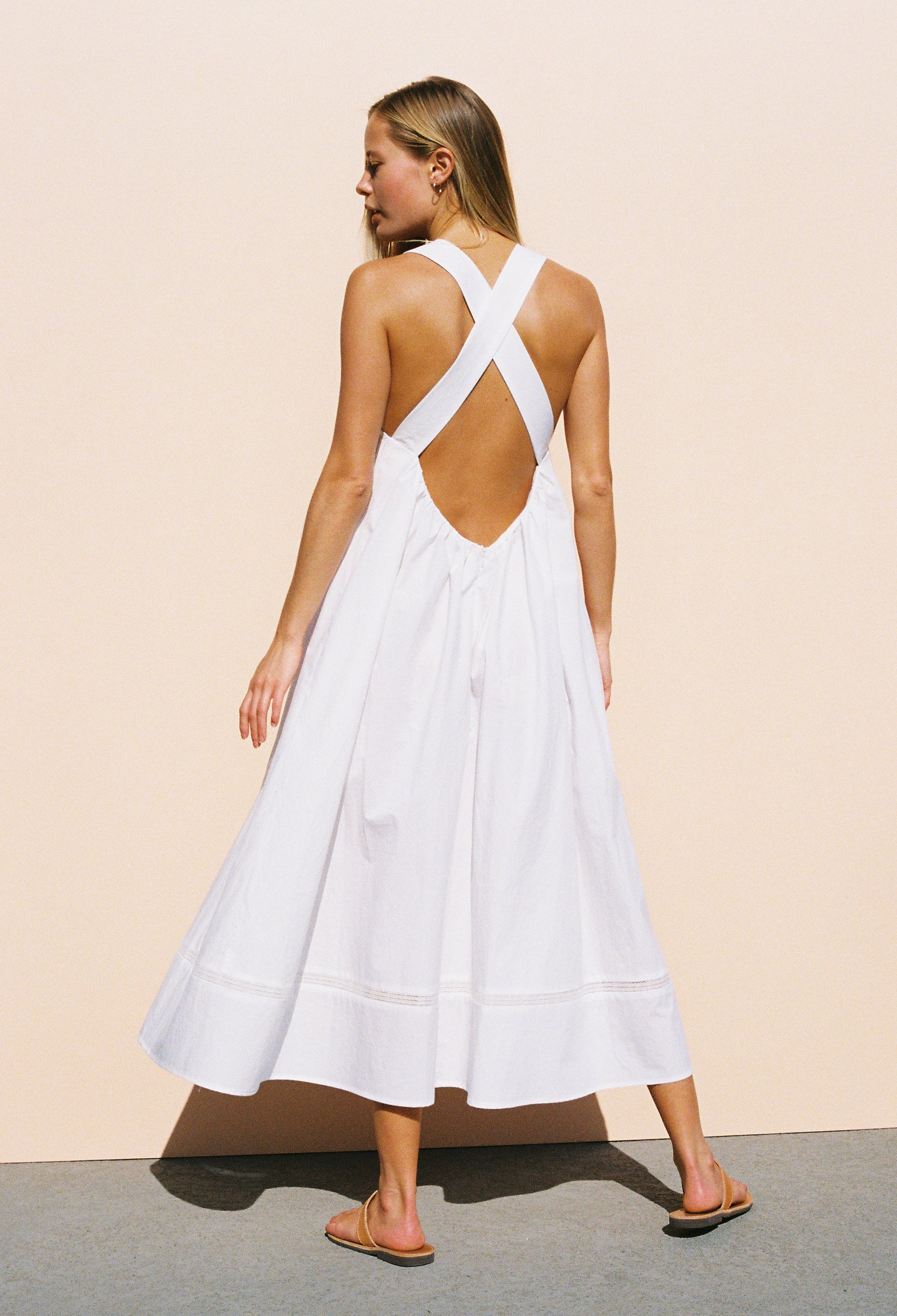 ワンピース andmary Laura tiered dress white ANDMARY】Laura tiered dress