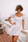 Delfina Dress Washed White Cotton
