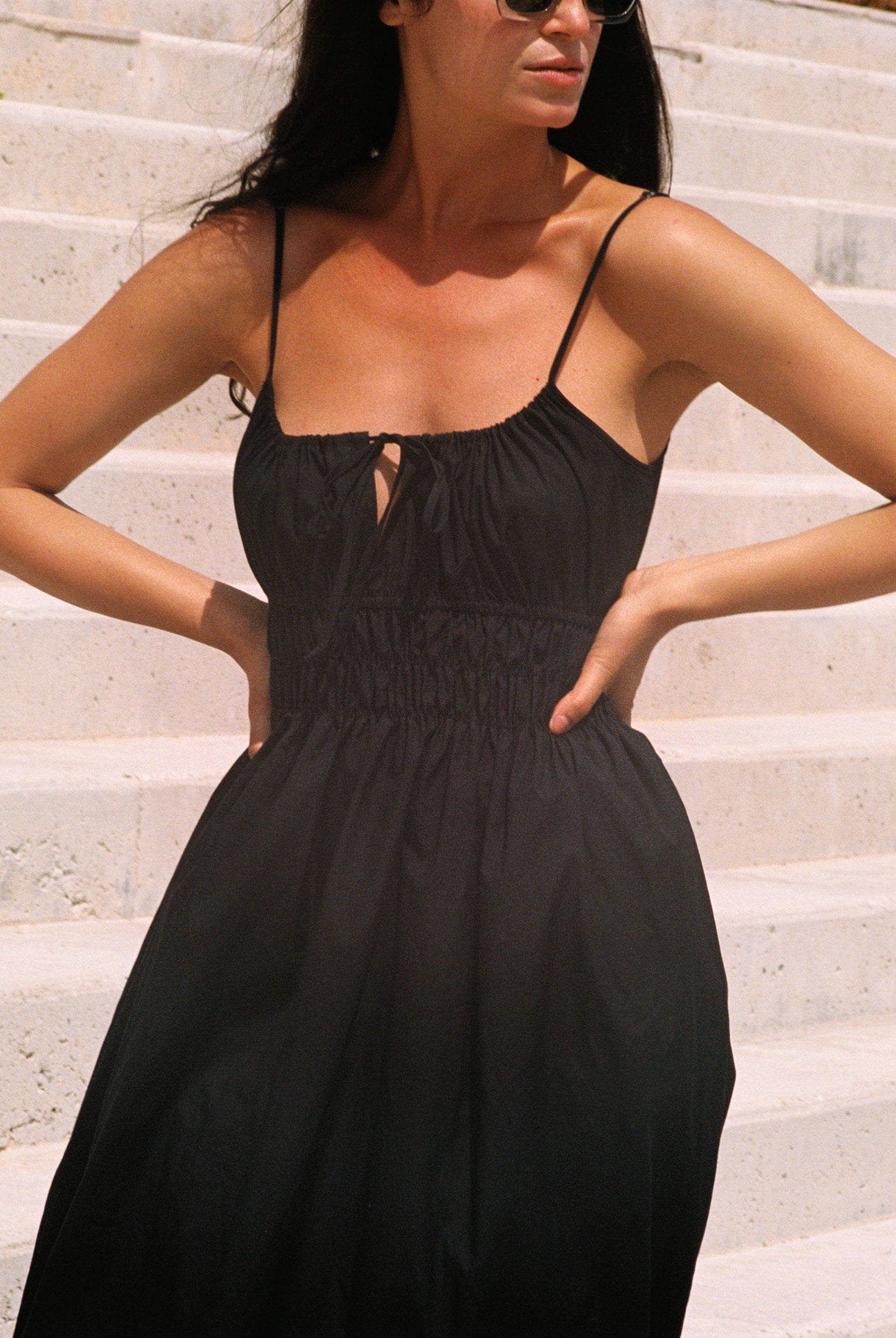 Ciao Lucia | Gabriela Dress Black Cotton